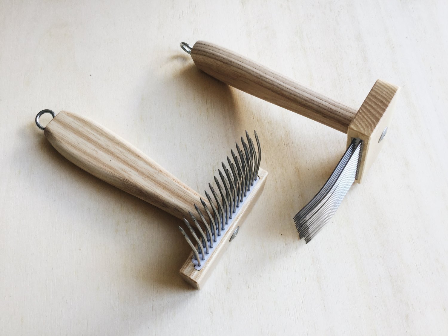 Louet Mini Combs - Double Row or Single 2024 Row Wool Combs. Per Pair.